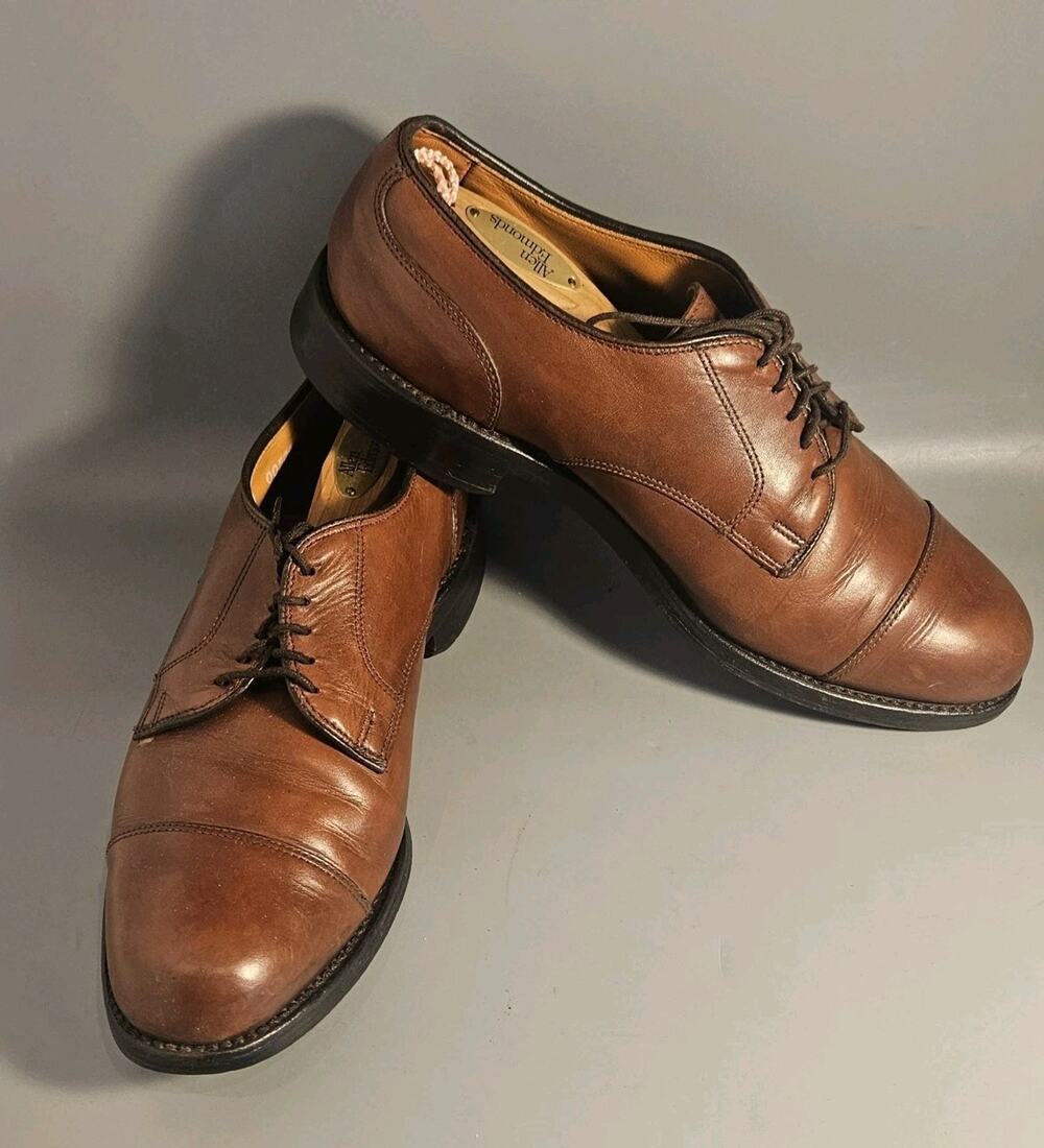 Allen Edmonds Fairgate Brown Leather Captoe Lace-up Oxford Shoes Mens size 7 D